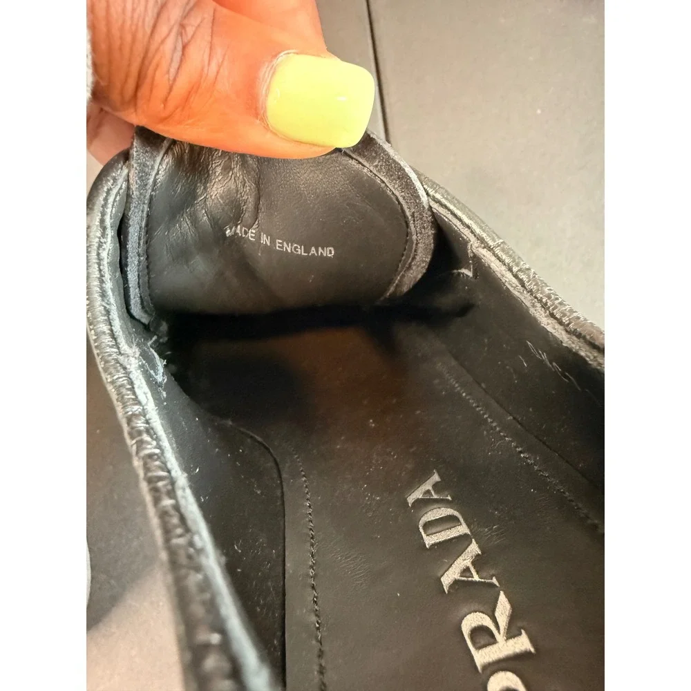 Prada leather derby